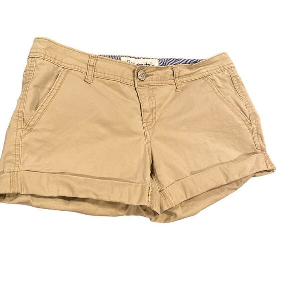 Aeropostale Midi Twill Shorts Khaki Size 4 - Picture 1 of 7